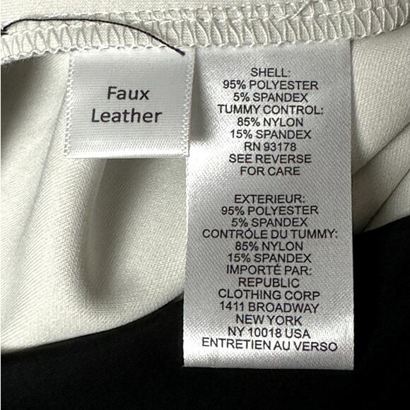 Tahari NWT Faux Leather Plaid Tummy Control Women's Size 3x Careerwear Pants - Picture 14 of 15